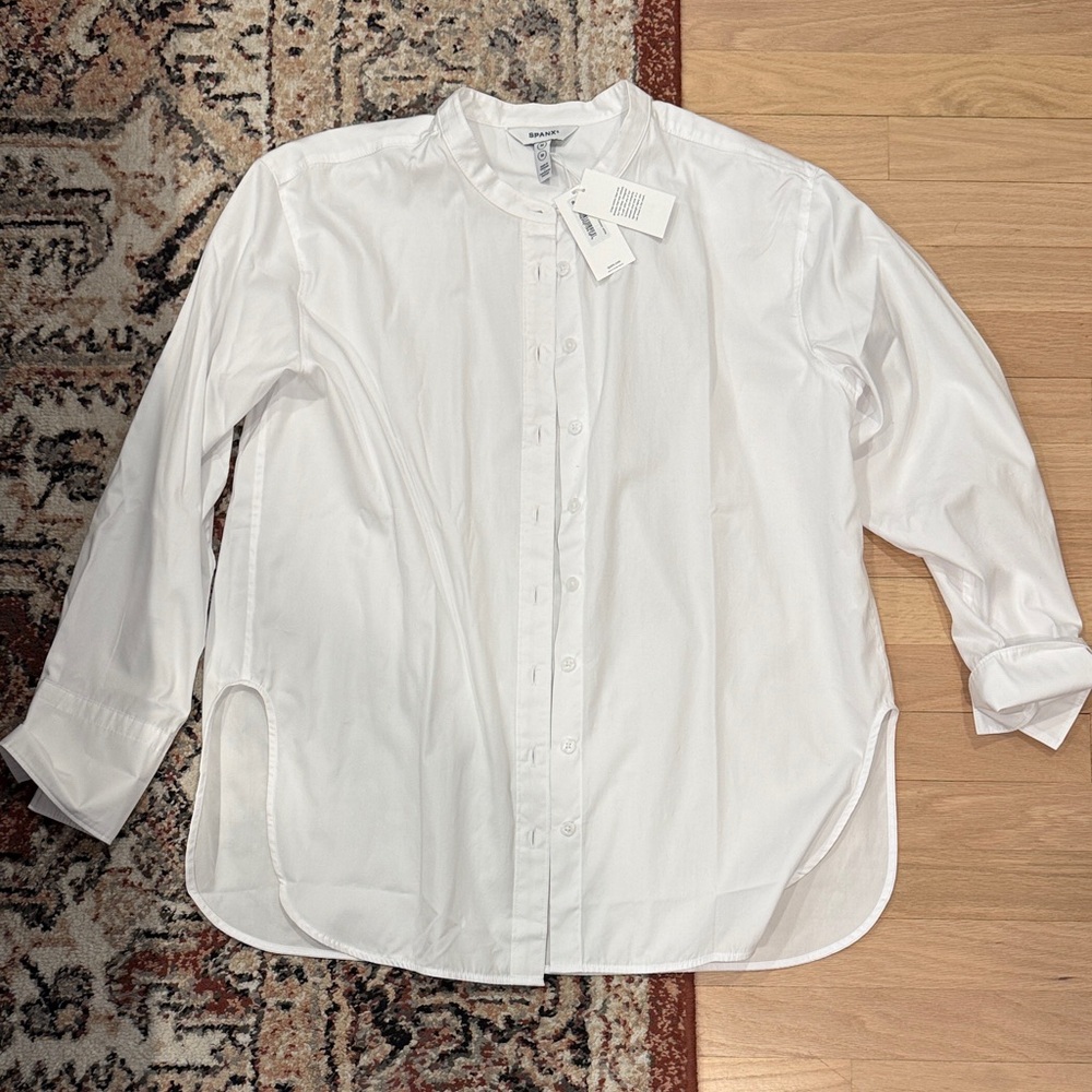 SPANX Women's White Button Down Shirt